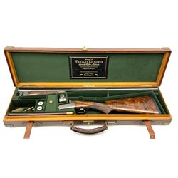 Very fine Westley Richards 12-bore side-by-side double barrel boxlock ejector live pigeon sporting gun, c1910, very heavy and thick 76.5cm blued tightly choked barrels with 2.5
