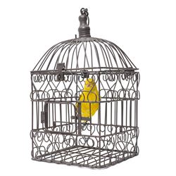 Taxidermy - Eurasian Golden Oriole (Oriolus oriolus), full adult mount in birdcage, H35cm