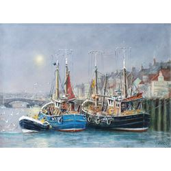 Jack Rigg (British 1927-): 'Whitby', oil on canvas signed, titled dated 2012 and inscribed '1960s-70s sketch' verso 40cm x 55cm