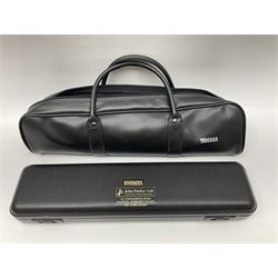 Yamaha 211, silver plated three-piece flute, serial no.844200; in fitted case with cleaning rod
