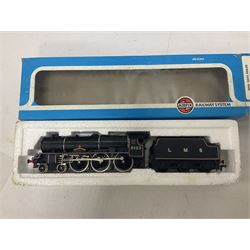 Various makers ‘00’ gauge - four locomotives comprising Mainline Railways ref.37060 Rebuilt Scot Class ‘Royal Scot’ 4-6-0 no.6100 in LMS crimson; Airfix Royal Scot Class ‘Royal Scots Fusiliers’ 4-6-0 no.6103 in LMS black and Class 4F Fowler 0-6-0 no.4454 in LMS black; Lima Class 08 Diesel 0-6-0 Shunting no.7120 in LMS black; all in original boxes (4)