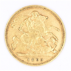  1899 gold half sovereign  