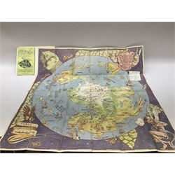 Terry Pratchett Discworld figures, designed by Clarecraft, comprising Death and Granny Weatherwax, DW90, Deathhead DWE8, Dried-frog pill box, boxed, DW63, Death as Beau Nidle, boxed, DW88, Agnes Nitt DW68, Detritus, DW22, Bonsai mountain, DW78, Volcanic bonsai mountain, boxed, DW79, Bonsai mountain valley, DW80, together with the Discworld mapp, and a collection of Terry Pratchett cards.  