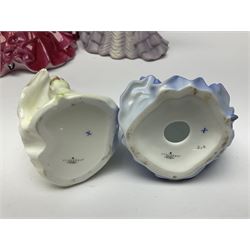 Nine Coalport figures, including Age of Elegance Evening Promenade, The Lovely Lady Christabel and Ladies of Fashion Pamela, together with eight miniature Coalport figures