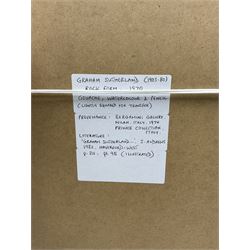 Graham Vivian Sutherland OM (British 1903-1980): 'Rock Form' (1970) [Andrews 95], pencil chalk watercolour and gouache, lightly squared for transfer 22.5cm x 18cm 
Provenance: with Galleria Bergamini, Milan 1974 
Literature: Julian Andrews (Ed.), Graham Sutherland, Correspondences, Selected Writings on Art, Graham and Kathleen Sutherland Foundation, Haverfordwest, 1982, p.211, pl.95