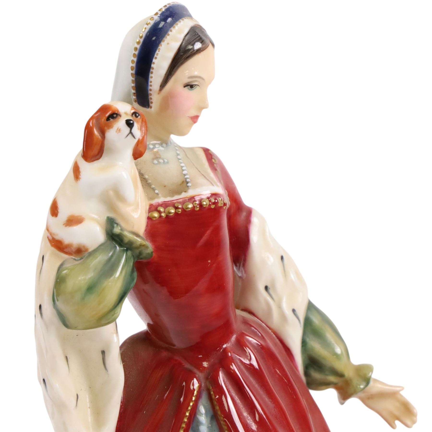 Two Royal Doulton figurines, Catherine of Aragon HN3233 and Anne Boleyn HN3232