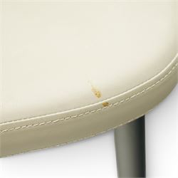 Next Home - Four 'Dwell' grey black comida dining chairs, black tapering metal legs