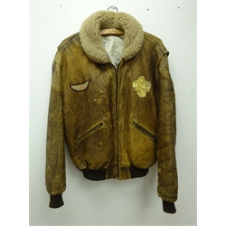  Dakota leather flying type jacket, size extra large   
