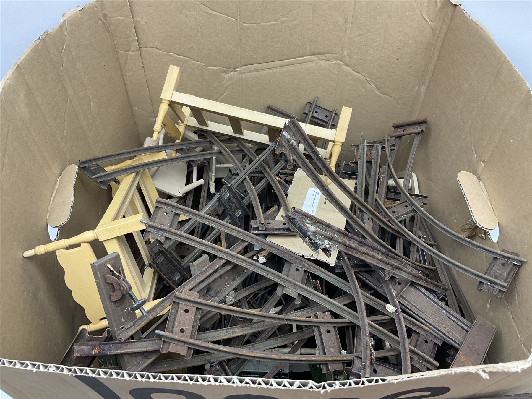 Hornby track together with Dinky Super toys, Corgi Major toys etc 