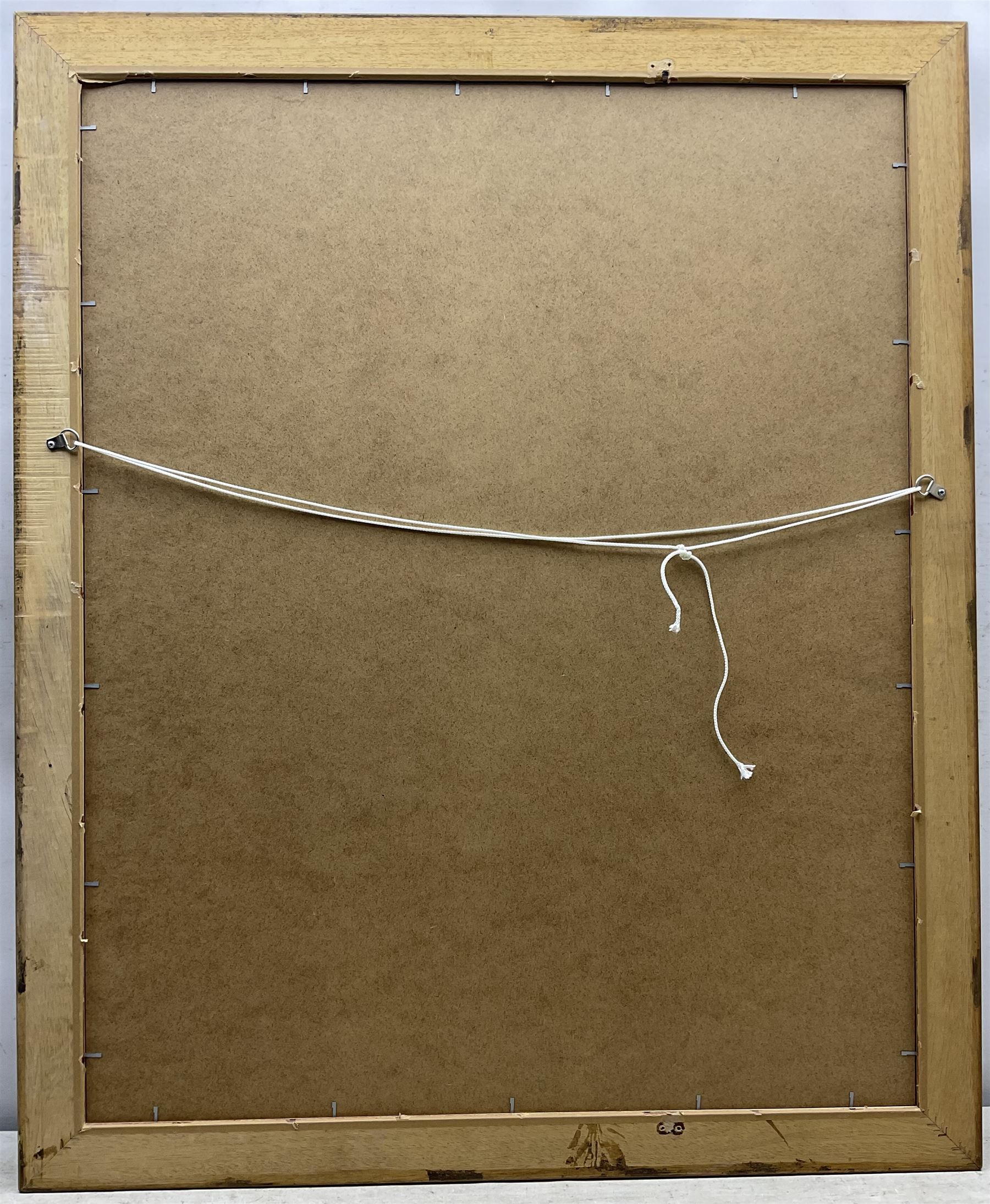 Diego Ferrer (Argentinian Contemporary):  Gaucho and Three Horses, watercolour signed and dated '24, 67cm x 50cm