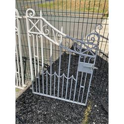Pair of white painted iron gates  - THIS LOT IS TO BE COLLECTED BY APPOINTMENT FROM DUGGLEBY STORAGE, GREAT HILL, EASTFIELD, SCARBOROUGH, YO11 3TX