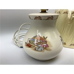 Royal Doulton Bunnykins table lamp, of baluster form, with shade, in original box