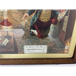 Invercauld Scotch 'The Spirit of his Master' Edwardian advertising chromolithograph in frame, H74cm