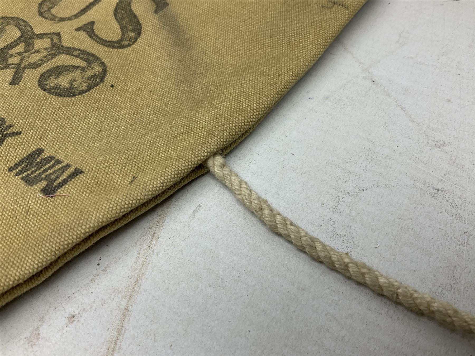 WW2 US gas mask bag cover, marked Training Gas Mask M1A1, probably D-Day/Normandy period 1944