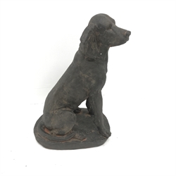  Composite statue sitting dog, H61cm  