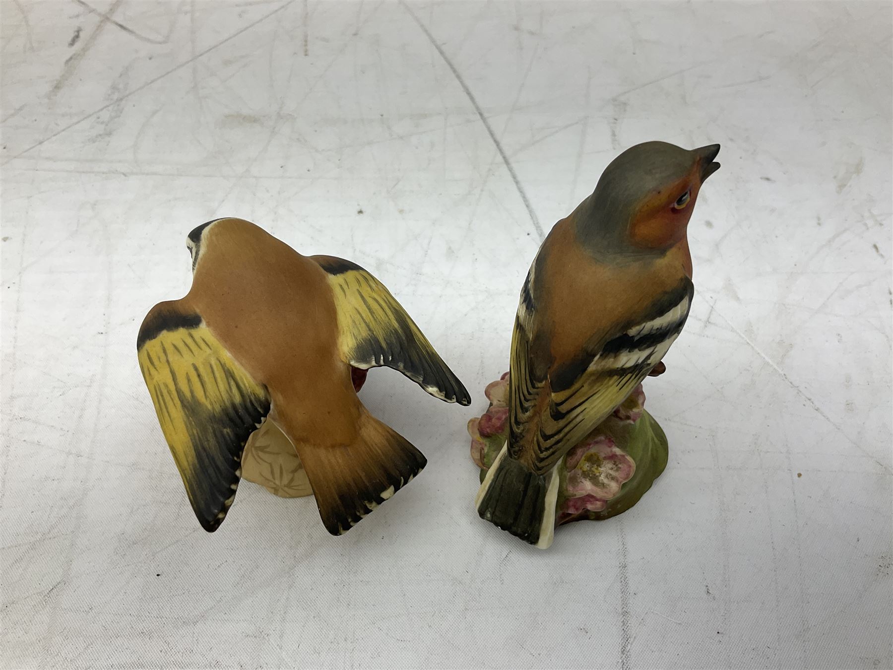 Three Sylvia Smith models of Old English Sheepdogs, Royal Orleans Pink Panther lidded box, two Crummels boxes and two Royal Worcester bird figures