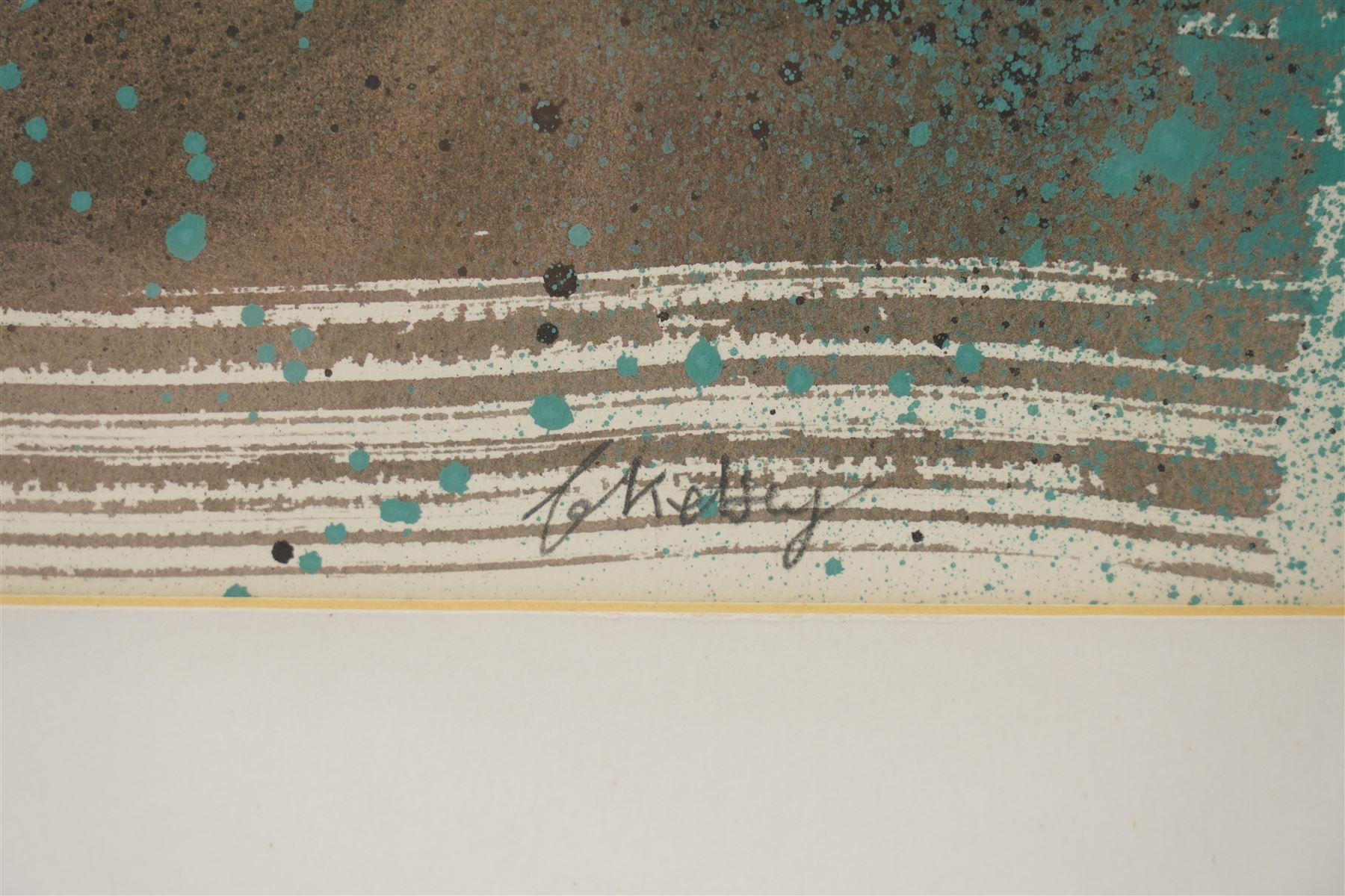Gillian Ross Kelsey (British 1935-2025): 'Ripples', acrylic on paper signed 77cm x 116cm