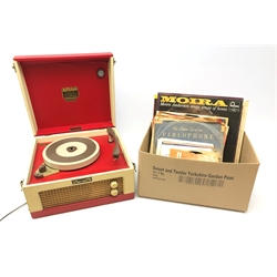  Dansette Junior portable record player quantity of records including The Bachelors, The Seekers and others   