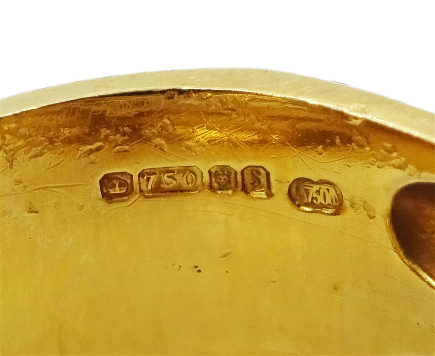 Cartier 18ct gold 'Bamboo' ring, Sheffield 1992, boxed