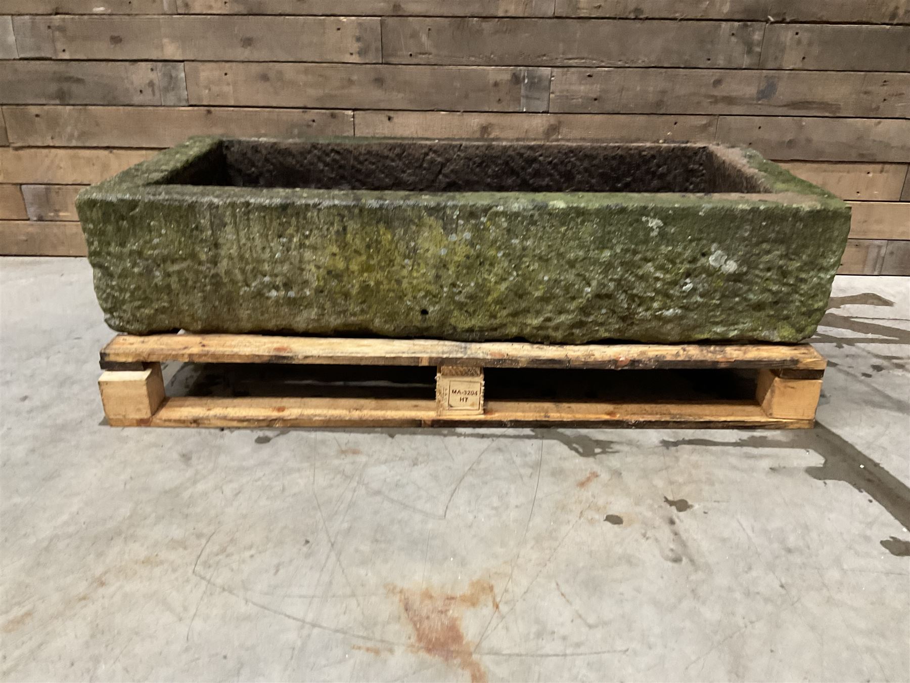 Large 19th century rectangular stone trough 