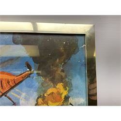 Helicopter Spies - Man from Uncle poster, framed and glazed, overall H79cm L104cm