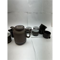 Hornsea Lancaster Vitramic Contrast pattern tea service, including coffee pot, jug, sugar bowl, cups saucers, etc together with other items of Hornsea Lancaster Vitramic