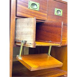 Ashton Leach & Cumberbirch Ltd., Rochdale - early 20th century walnut and mahogany gentleman's wardrobe, arched moulded top with book-matched figured walnut veneers, double doors enclosing fitted interior with hanging rail, tie rack and drawers, raised on cabriole supports