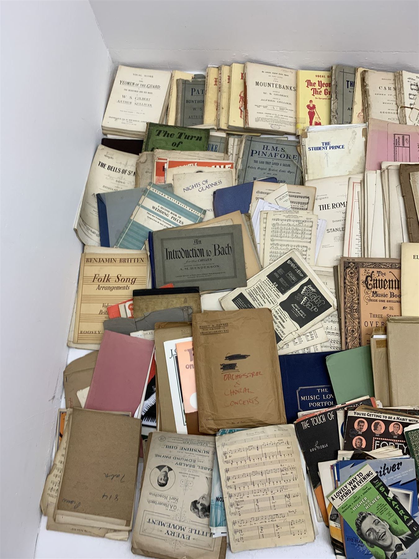 Steinway & Sons - late 19th century figured walnut upright piano, iron framed and overstrung, model no. 56174 circa. 1886, W154cm, H137cm, D70cm, together with a quantity of sheet music