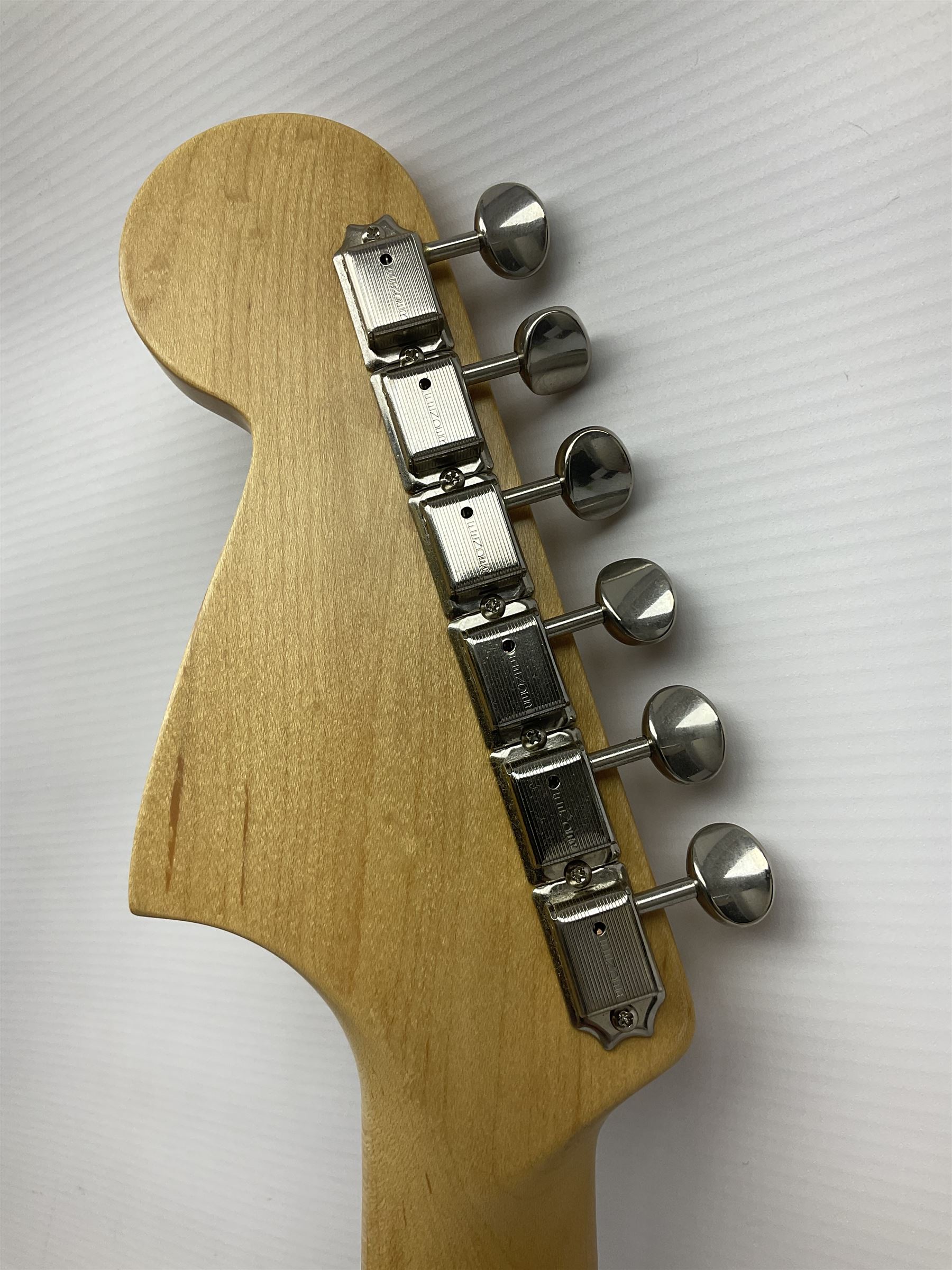 Fender Jaguar electric guitar, American Custom Shop vintage re-issue, probably in seafoam green, with tremolo arm, serial no.V1317106, L101cm; in American G&G Fender fitted hard case with paperwork