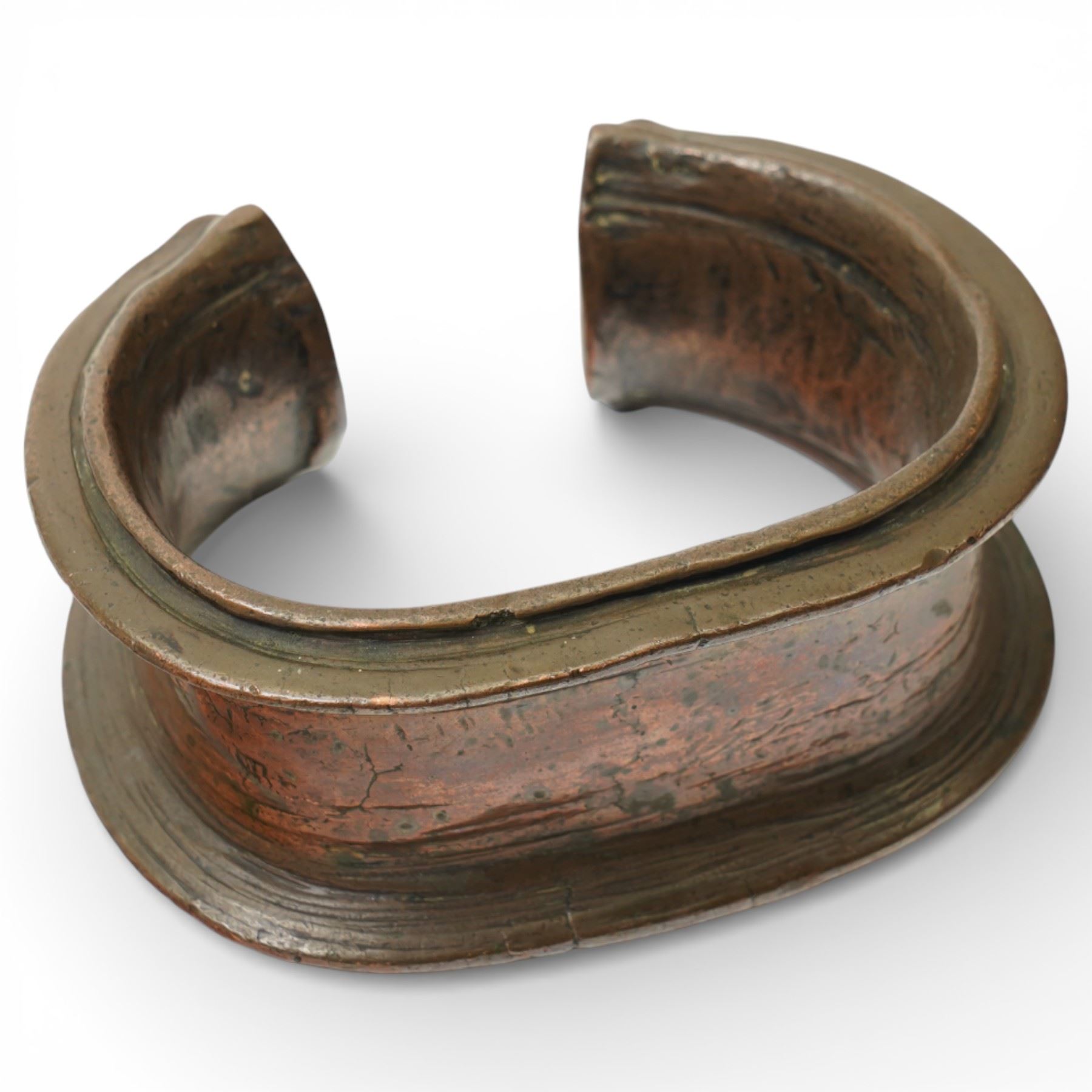 African copper currency bangle, African axe, African dagger and Malayan kris (4)