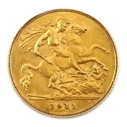  1911 gold half sovereign   