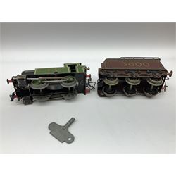 '0' gauge - Hornby Type 101 0-4-0 tank locomotive No.460; 6-wheel tender only from Hornby No.1 0-4-0 locomotive No.5600; both unboxed; Hornby No.1 Level Crossing, No.1 Water Tank and No.2 Double Arm Signal; all boxed; and quantity of track with track clips
