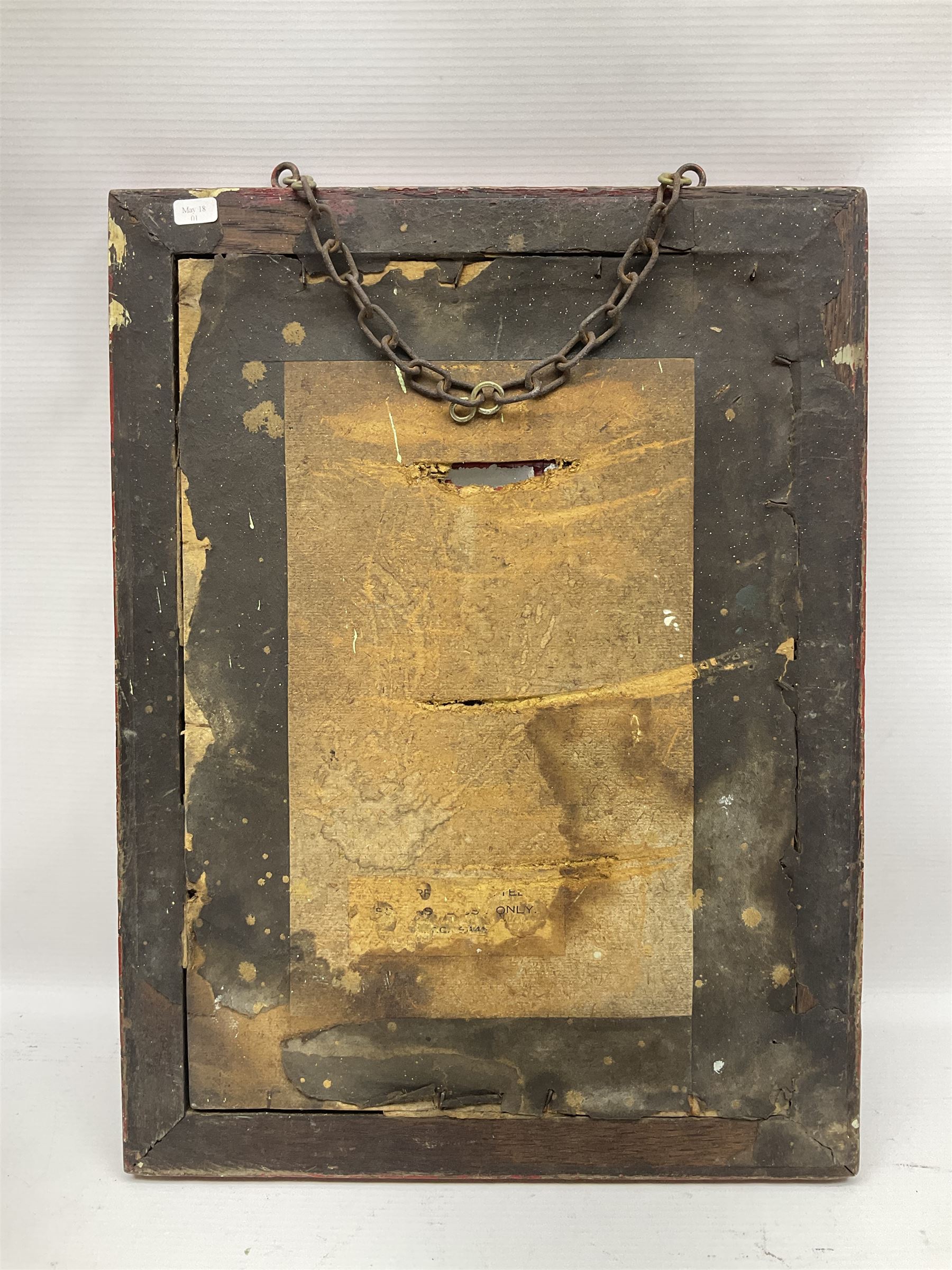 Wills' Gold Flake advertising mirror in painted red frame, H41 cm