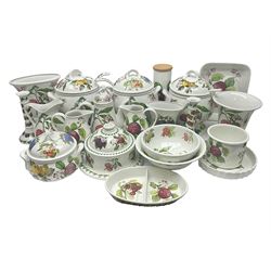 Three Portmeirion soup tureens with covers and ladles, together with vases, large bowls and other Portmeirion items