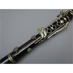  Selmer clarinet, Studente Console serial no. 847 in shargreen style covered case   