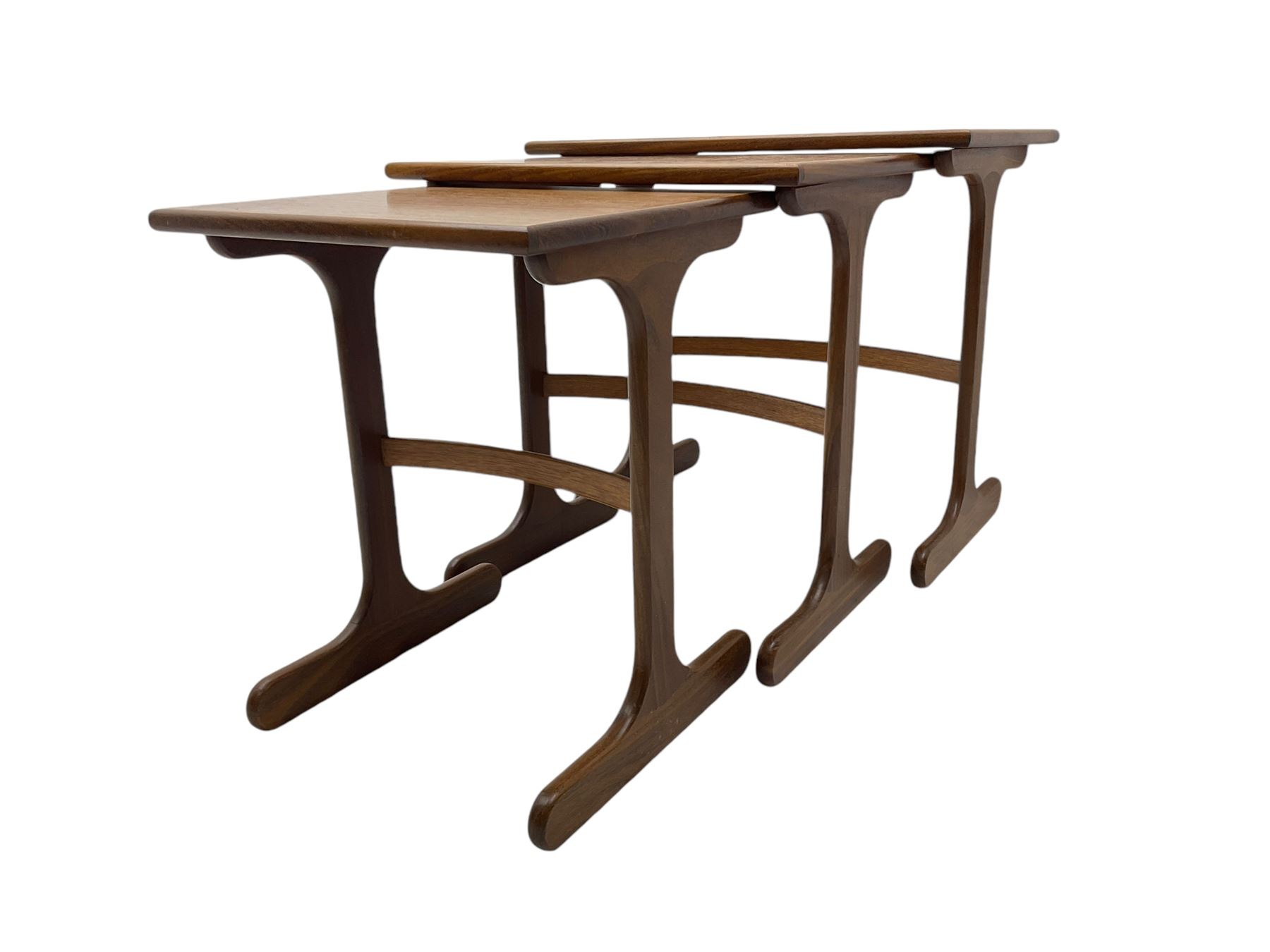 G-Plan - nest of three teak tables 