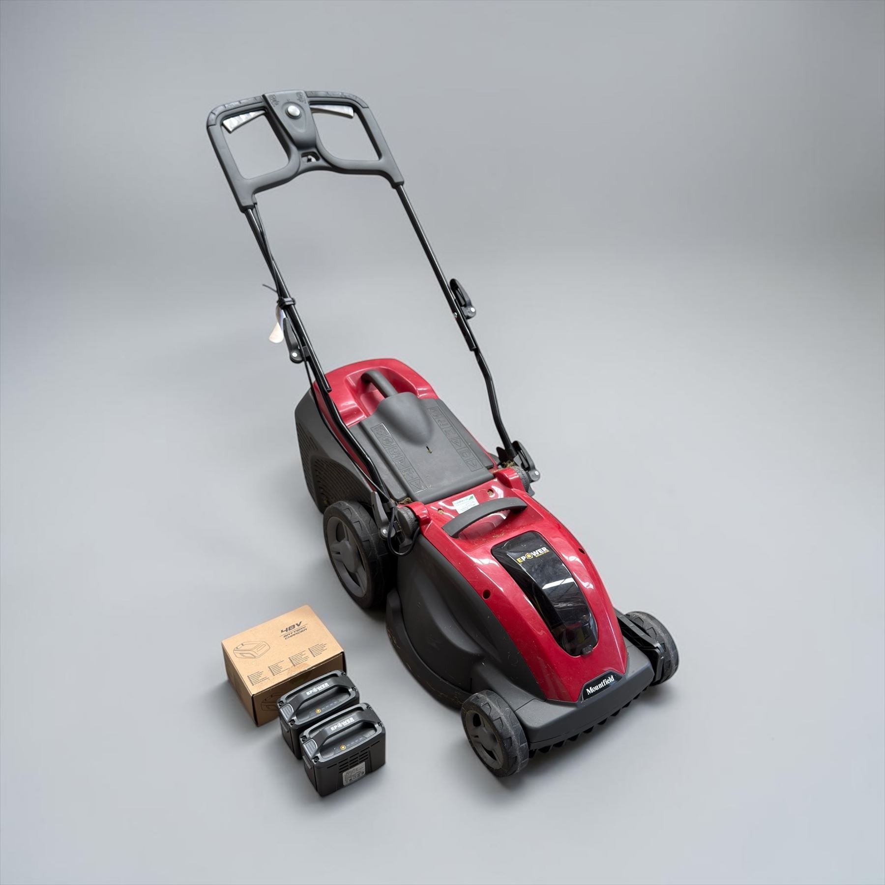 Mountfield - E Power cordless lawnmower, and two batteries