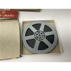 Film reels, mostly 8mm, to include Charlie Chaplin, Laurel & Hardy, The 3 Stooges, Spartacus the Gladiator etc 
