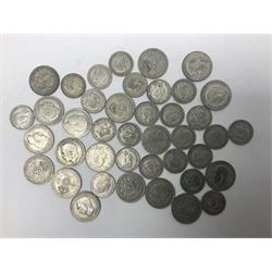Approximately 325 grams of Great British pre-1947 shillings and florins