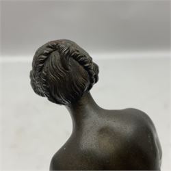 After Christophe Gabriel Allegrain, bronzed figure Venus in the Bath, H24cm