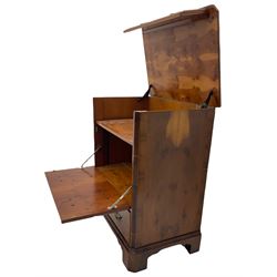 Queen Anne style yew wood, HIFI / TV cabinet, chest 