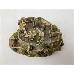 Four Lilliput Lane models from the 'Britain's Heritage' collection, comprising Edinburgh Castle, The World Famous Blacksmith's Shop Gretna Green, Shakespeare's Birthplace and Mickelgate Bar York, together with  a Lilliput Lane Beatrix Potter Hill Top model, all boxed