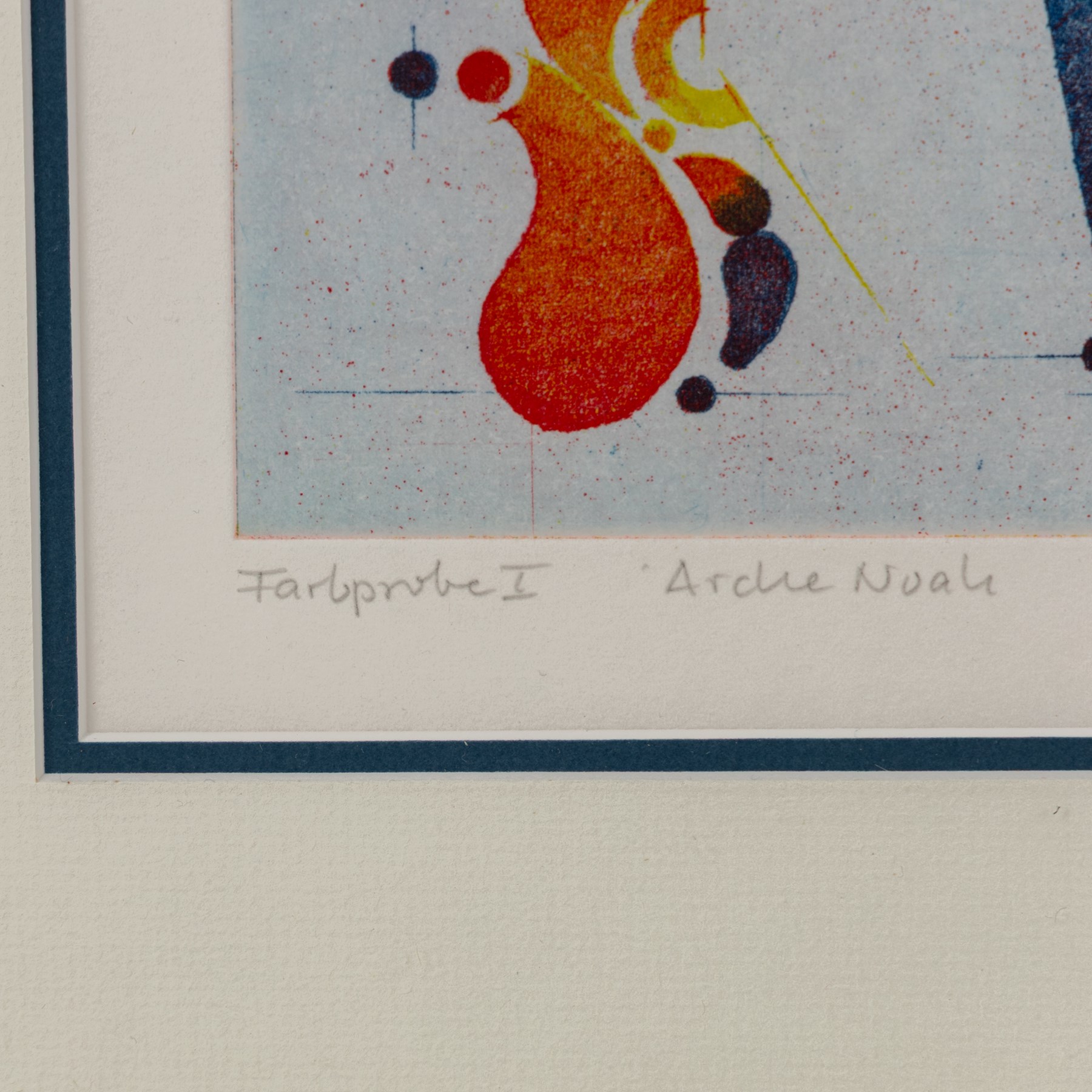 Hans-Joachim 'Jockel' Reisner (German 1938-2023): 'Arche Noah' and Geometric Abstract, pair of coloured etchings signed and dated 1998 and 2003, one titled in pencil 22cm x 15.5cm (2)
Notes: Reisner is best known for creating the Bradford City Fire Memorial in 1986. His style of printmaking is characterised by geometric lines and shapes, influenced by his degree in engineering.