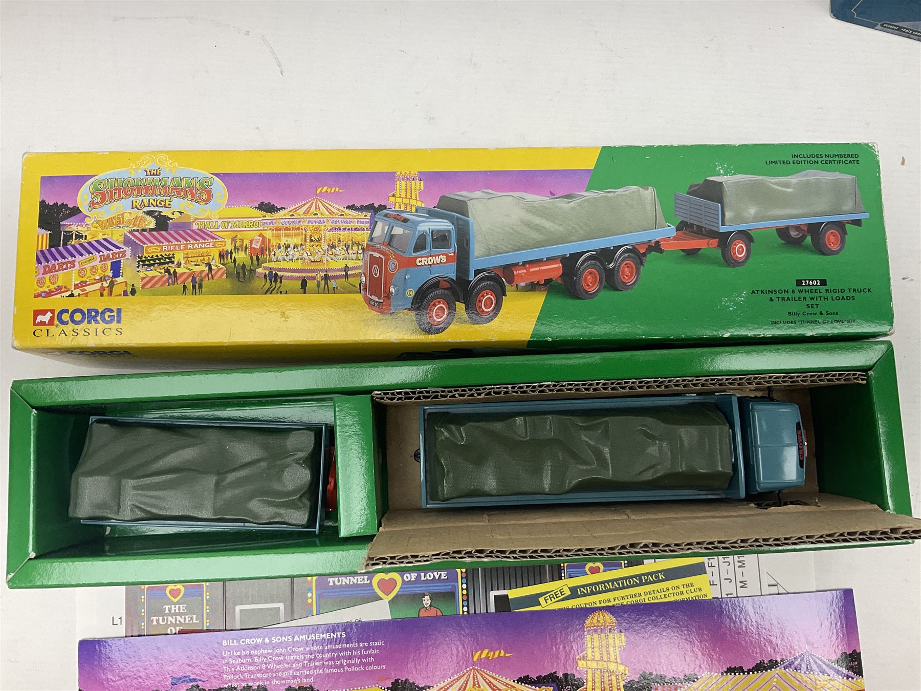 Eight Corgi die-cast models - four limited edition Vintage Glory of Steam Nos.80002, 80005, 80201 & 80205; all boxed with certificates; Classics Showman's Range No.27602; Dibnah's Choice No.CC20202; Road Transport heritage No.CC13306; and Premium limited edition Brewery No.11801; all boxed (8)