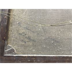 Henry Edgar Hayes (British 19th century): 'The Thames Near Grays', oil on canvas, signed titled and dated 1856 verso, 44cm x 30cm