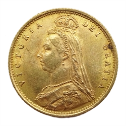  1890 gold shield back half sovereign  