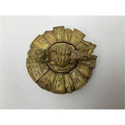 Terry Pratchett Discworld figures, comprising Roderick the hippo, DWE2, a 1995 event piece, Rincewind bookend, DW11, Death bookend, DW12, Librarians wizard knob, boxed, DW55, the luggage, boxed, DW04, tankard from the mended drum, DW21, Teppic the assassin, DW32, Greebo, DW45, Herne the hunted, DW64, Gaspode,  DW31, Quoth on skull, DW49 and Dibbler's compass DW16. 