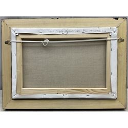 James Miller (British 1962-): 'Tuiga and Mariquita off Saint-Tropez', oil on canvas signed, titled verso 28cm x 42cm