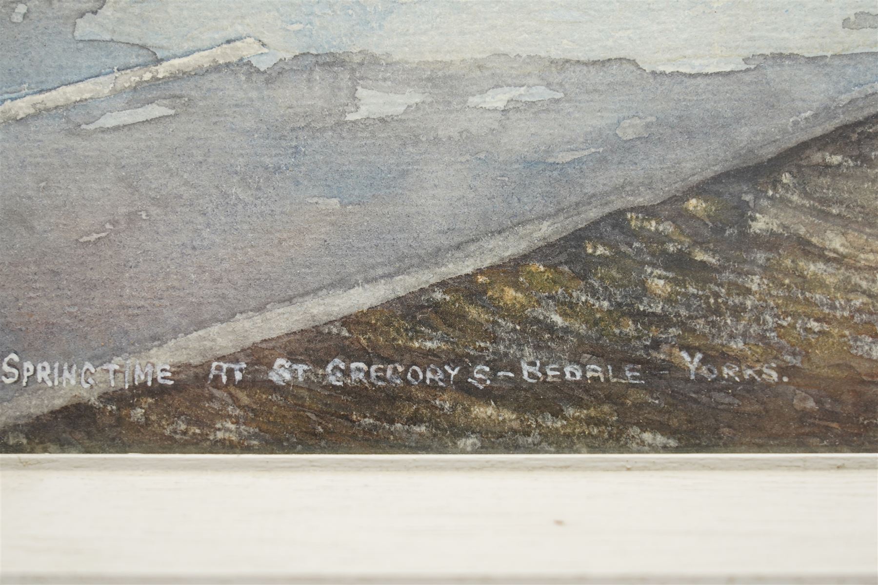 Robert Hughes (English School 20th Century): 'Springtime at St. Gregory's - Bedale - Yorks', signed and dated 1973, 39cm x 59cm