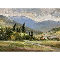 Ken Johnson (British 20th century): Moorland and Dales Landscape, pair oils on board signed 25cm x 35cm (2)